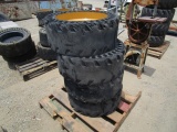 (4) 33 x 6 x 11 Equipment Tires & Wheels