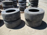 (4) 445/50R 22.5 Super Single Michelin Tires