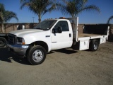 2003 Ford F550 SD Flatbed Truck,