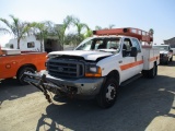 2001 Ford F550 SD XL Crew-Cab Utility Truck,