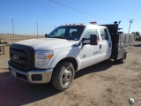 2016 Ford F350 Crew-Cab Flatbed Truck,
