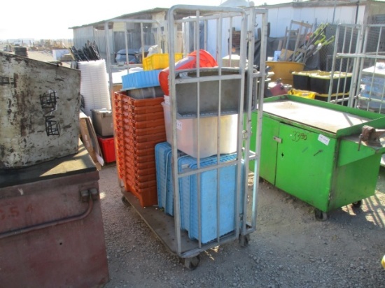 Luggage Cart & Plastic Bins