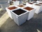 (4) 2' x 2' Square Fiberglass Pots