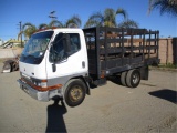 2000 Mitsubishi FE S/A COE Flatbed Stakebed Truck,