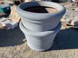 (2) Plastic Planting Pots