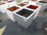 (4) 2' x 2' Square Fiberglass Pots