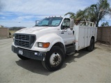 2000 Ford F750 XL SD S/A Utility Truck,