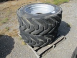 (2) 445/50D Equipment Tires & Rims