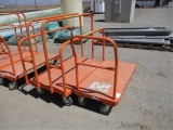 (2) Rolling Metal Material Carts