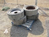 (4) Solid Rubber Skid Steer Tires & Rims