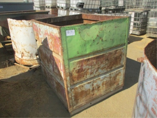 Metal Bin W/Fork Holes