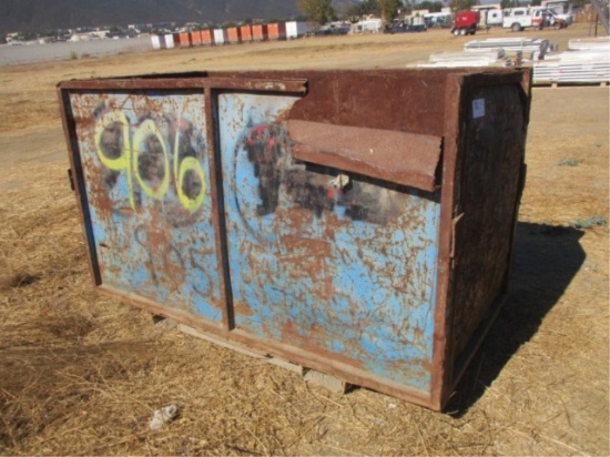 Metal Bin W/Fork Holes