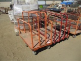 Lot Of (2) Rolling Lumber Carts