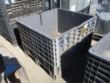 Plastic Bin W/Fork Holes & Fold Down Walls,