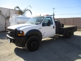 2007 Ford F550 S/A Flatbed Truck,