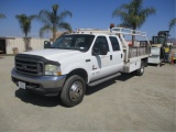 2004 Ford F550 Crew-Cab Flatbed Utility Truck,
