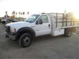 2006 Ford F450 S/A Flatbed Stakebed Truck,