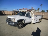 2007 Chevrolet 3500HD S/A Flatbed Utility Truck,