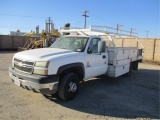 2007 Chevrolet 3500HD S/A Flatbed Utility Truck,