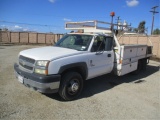 2004 Chevrolet 3500 S/A Flatbed Utility Truck,