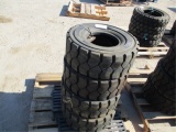 (4) New Unused Armortec 23x9-10 Forklift Tires