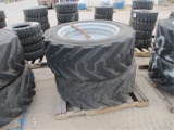 (2) IN445/50D710 Equipment Rims & Tires