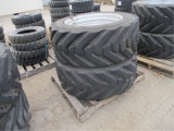 (2) IN445/50D710 Equipment Rims & Tires