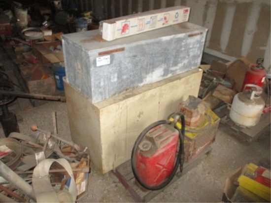 Lot Of Shop Metal Cabinet, Metal Tool Box,