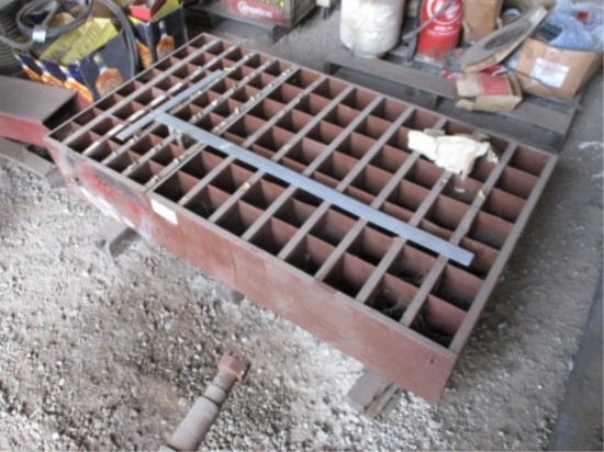 Metal Parts Bin W/Nuts & Bolts