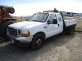 2001 Ford F350 Extended-Cab Flatbed Utility Truck,