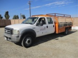 2005 Ford F550 XL S/A Crew-Cab Flatbed Truck,