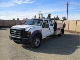 2008 Ford F450 S/A Crew-Cab Utility Flatbed Truck,