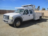 2005 Ford F450 S/A Crew-Cab Flatbed Utility Truck,