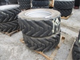 (2) IN445/50D710 Equipment Rims & Tires