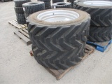 (2) IN445/50D710 Equipment Rims & Tires