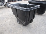 Rubbermaid Plastic Rolling Trash Dump Bin