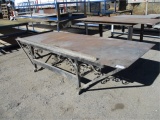 Rolling Metal Shop Table