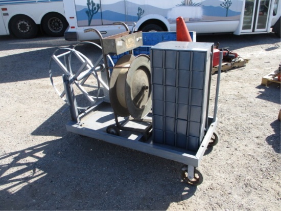 Metal Reel Cart W/Banding Cart & Hardware Box