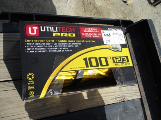 Lot Of Utilitech Pro 100' 12/3 Extension Cord