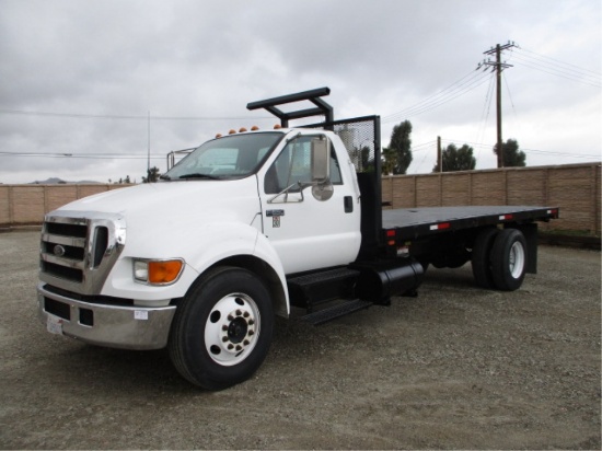 2004 Ford F650 S/A Flatbed Dump Truck,