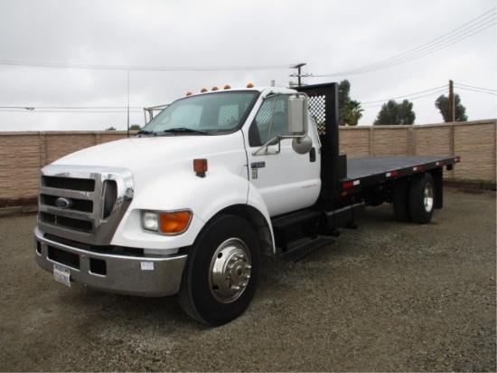 2006 Ford F650 S/A Flatbed Truck,