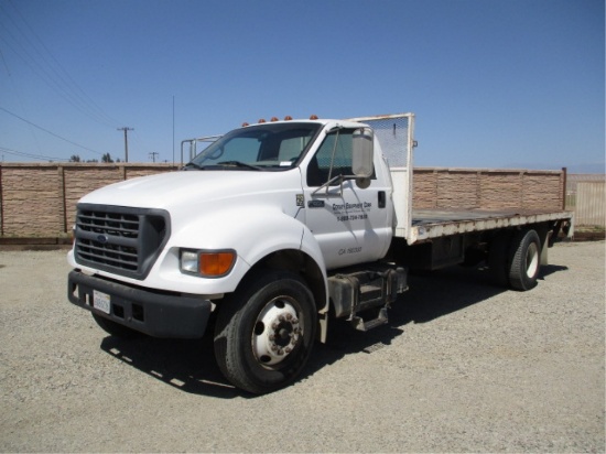 2001 Ford F650 S/A Faltbed Truck,