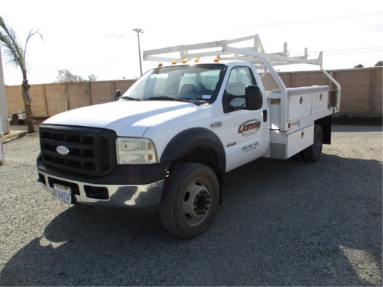 2007 Ford F450 S/A Flatbed Utility Truck,