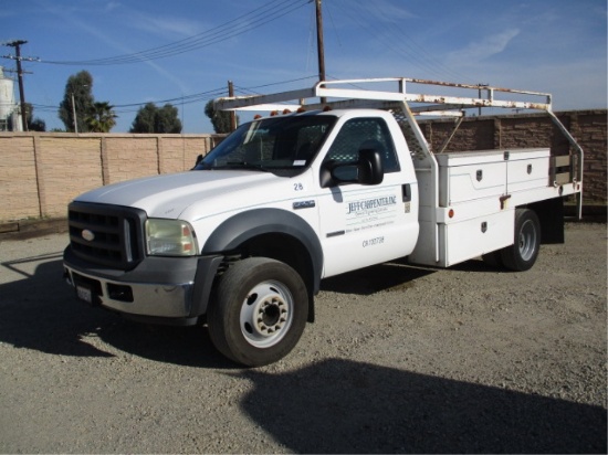 2006 Ford F450 S/A Flatbed Utility Truck,