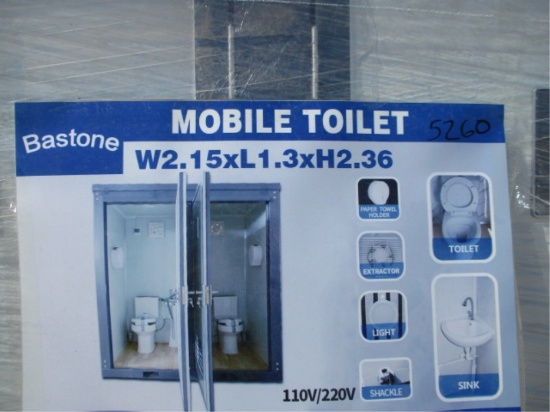 Unused Bastone Mobile Double Bathroom Unit,