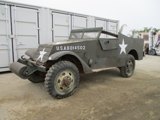 White M3A1 Military Scout Vehicle,