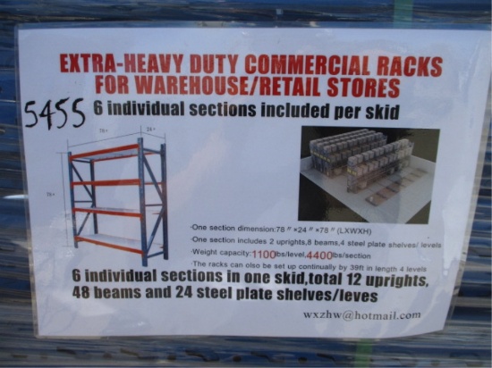 Unused Heavy Duty Pallet Racking,