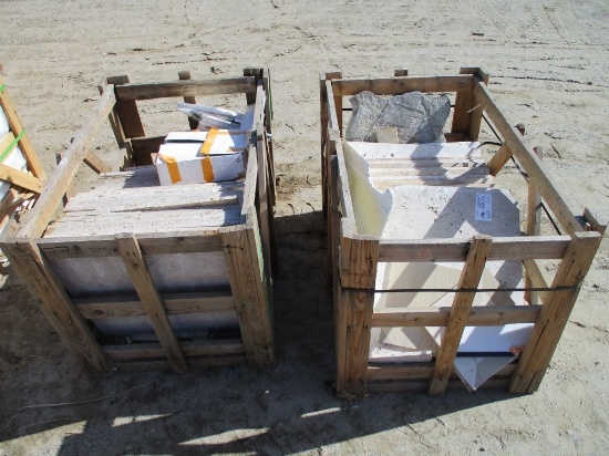 (2) Crates Of Misc Travertine Tile