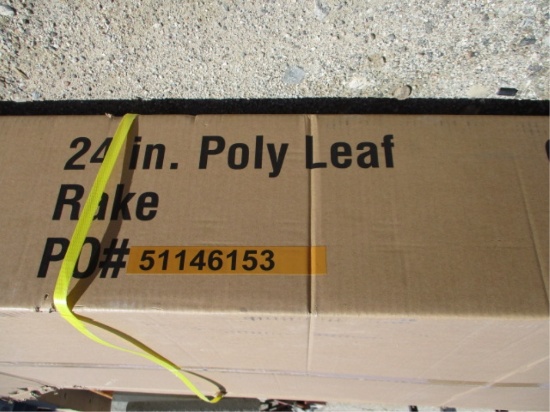 Lot Of 12-Pack 24" Poly Leaf Rakes,