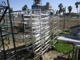 Lot Of (4) Rolling Aluminum Food Carts & Trays